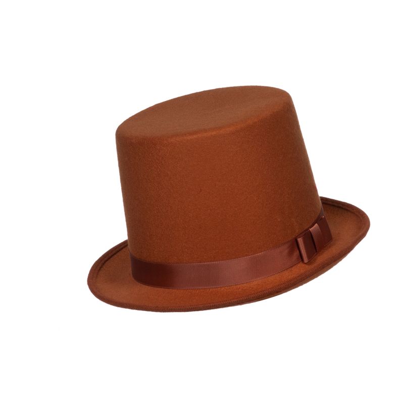 Gentleman Tophat Brun | Gentleman Hat / Hue / Hjelm - Hovedtilbehør - Temashop