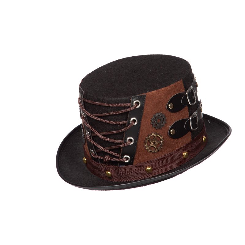 Gotisk Steampunk Hat Sort | Steampunk Hat / Hue / Hjelm - Hovedtilbehør - Temashop