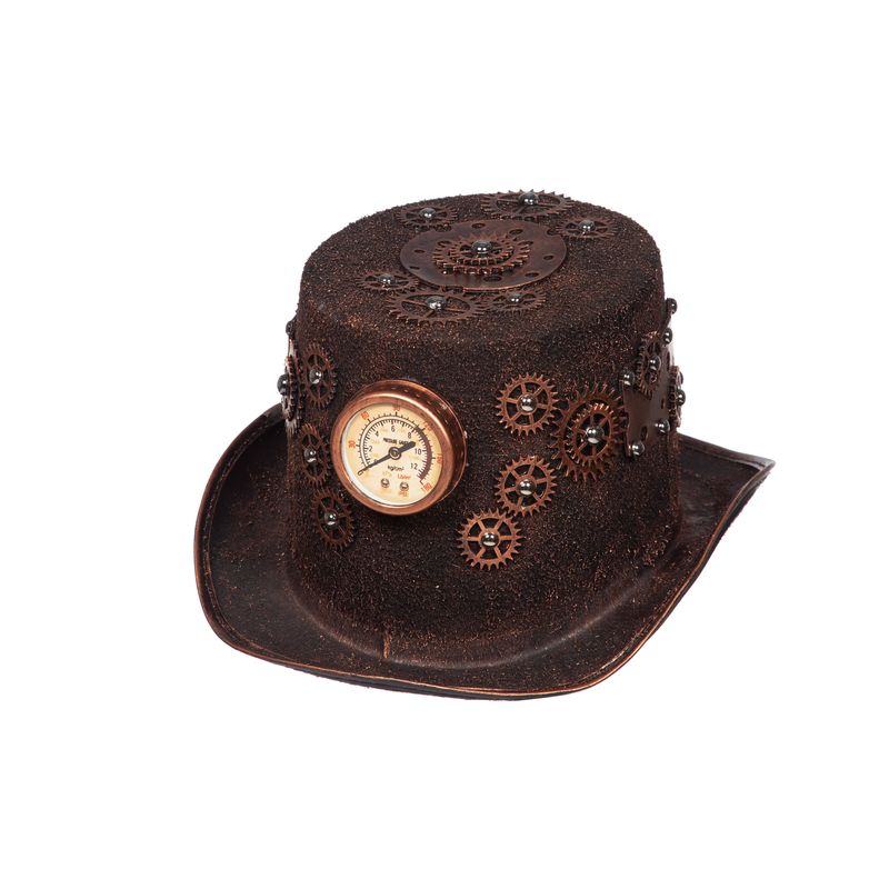 Steampunk Cylinderhat Bronze | Steampunk Hat / Hue / Hjelm - Hovedtilbehør - Temashop