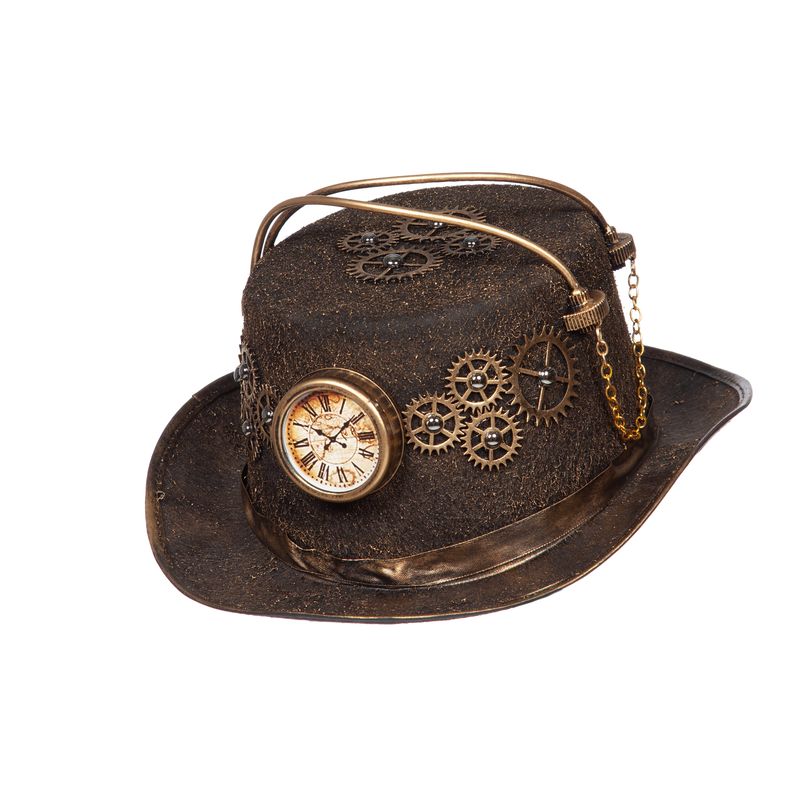 Steampunk Urhat Guld | Steampunk Hat / Hue / Hjelm - Hovedtilbehør - Temashop