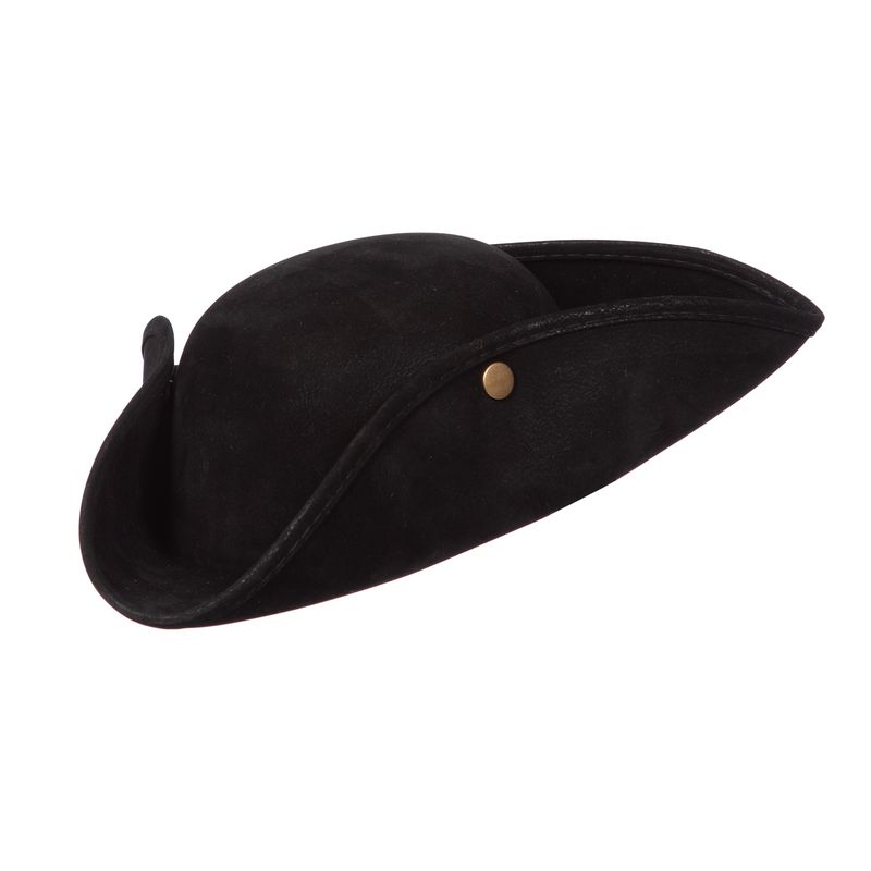 Tricorne Pirathat Sort | Pirat Hat / Hue / Hjelm - Hovedtilbehør - Temashop