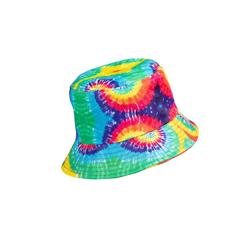 Tie Dye Bøllehat | Psykedelisk Hat / Hue / Hjelm - Hovedtilbehør - Temashop