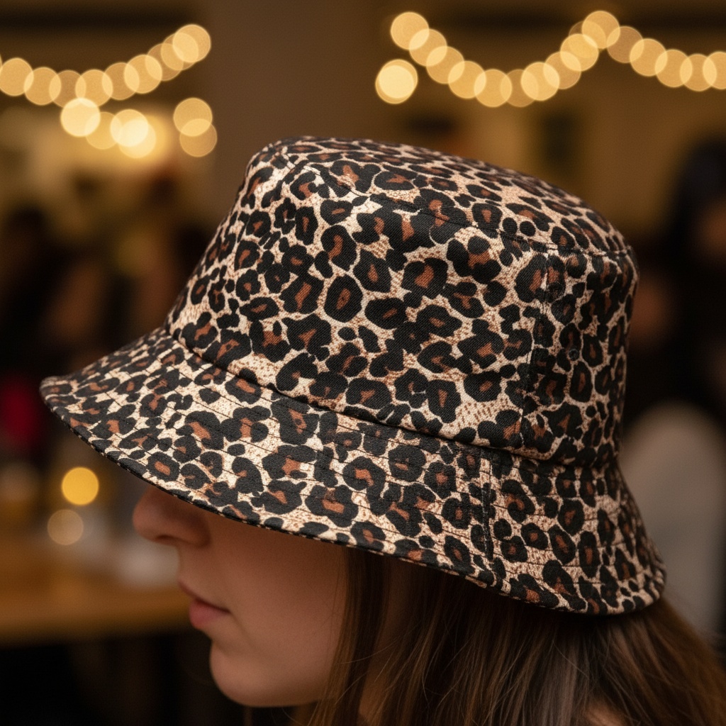 Leopard Bøllehat | Leopard Hat / Hue / Hjelm - Hovedtilbehør - Temashop