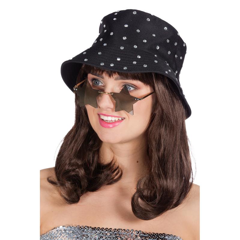 Rhinsten Bøllehat | Festival Hat / Hue / Hjelm - Hovedtilbehør - Temashop