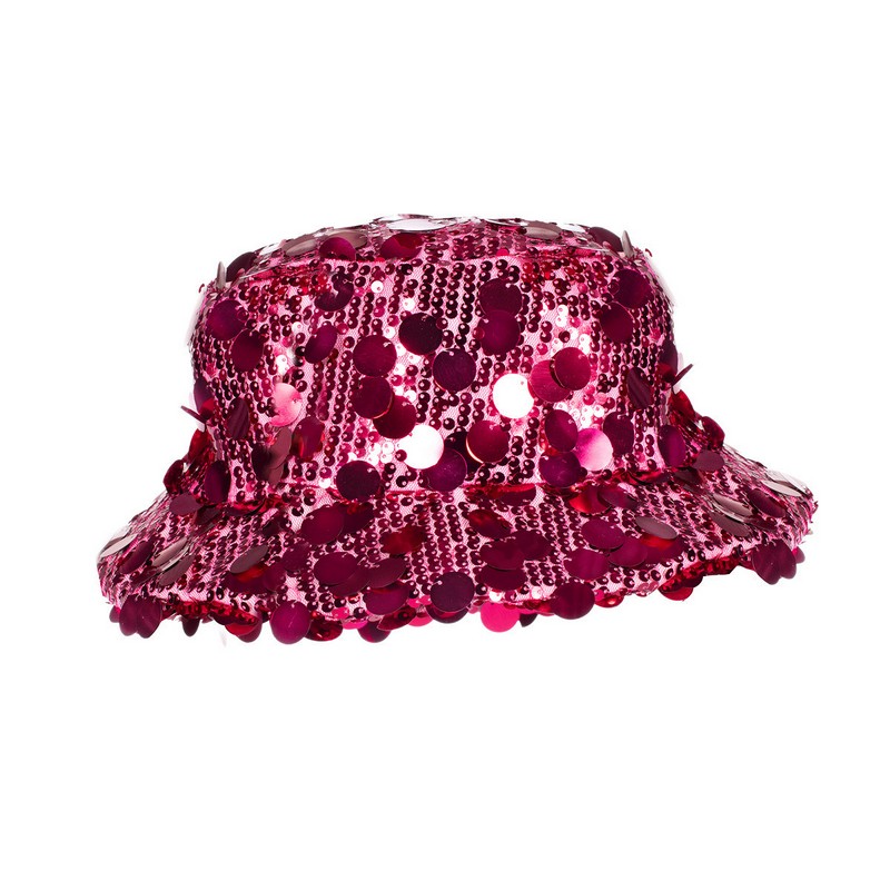 Paillet Bøllehat Pink | Pink tema Hat / Hue / Hjelm - Hovedtilbehør - Temashop