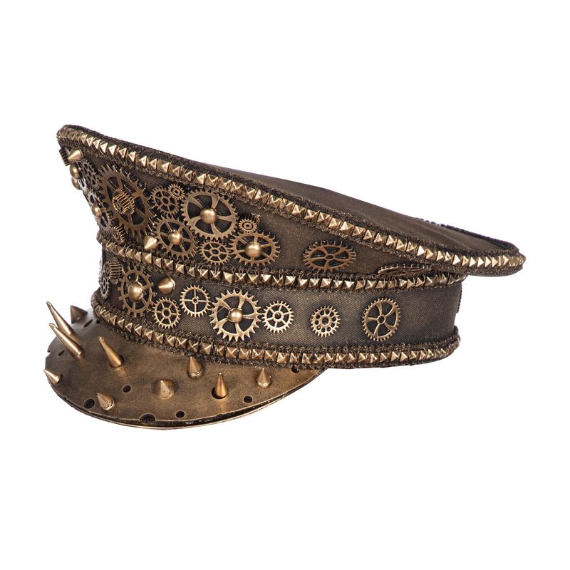 Steampunk Kaptajnhat Guld | Steampunk Hat / Hue / Hjelm - Hovedtilbehør - Temashop