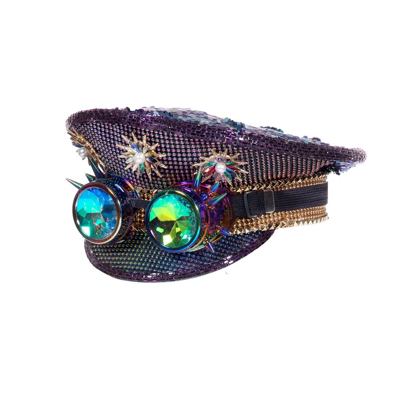 Steampunk Kaptajnhat & Goggles | Steampunk Hat / Hue / Hjelm - Hovedtilbehør - Temashop