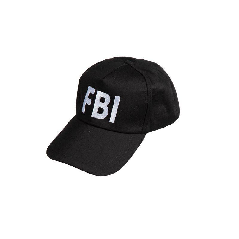 FBI Kasket Sort | Politi Hat / Hue / Hjelm - Hovedtilbehør - Temashop