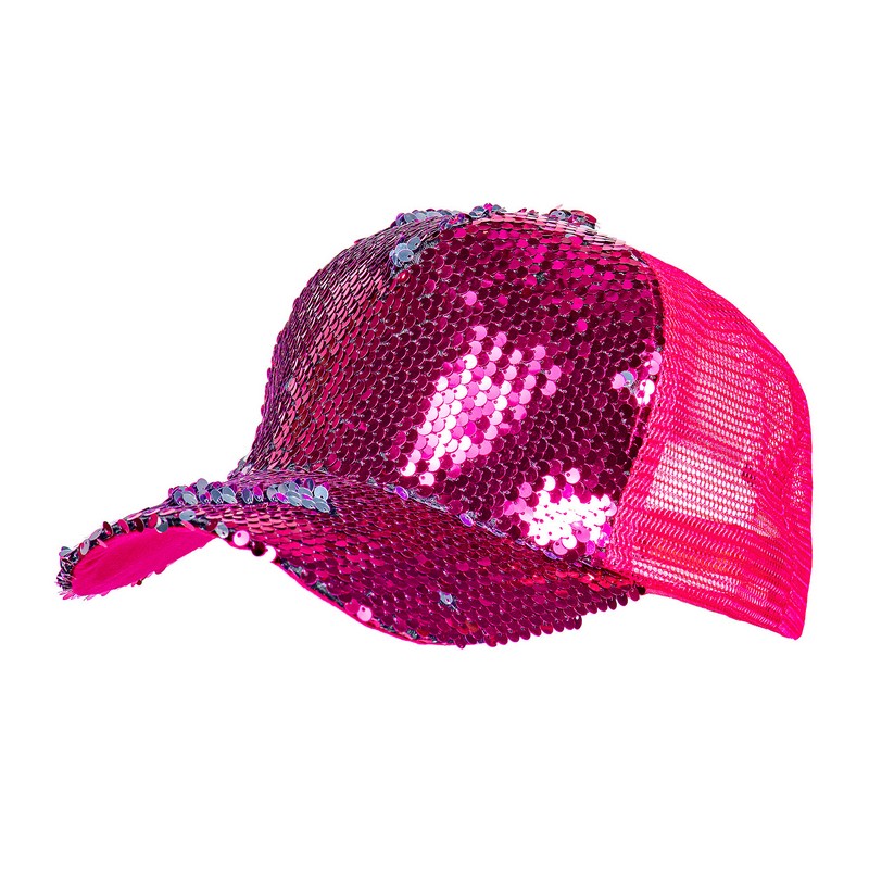 Paillet Kasket Pink | Pink tema Hat / Hue / Hjelm - Hovedtilbehør - Temashop
