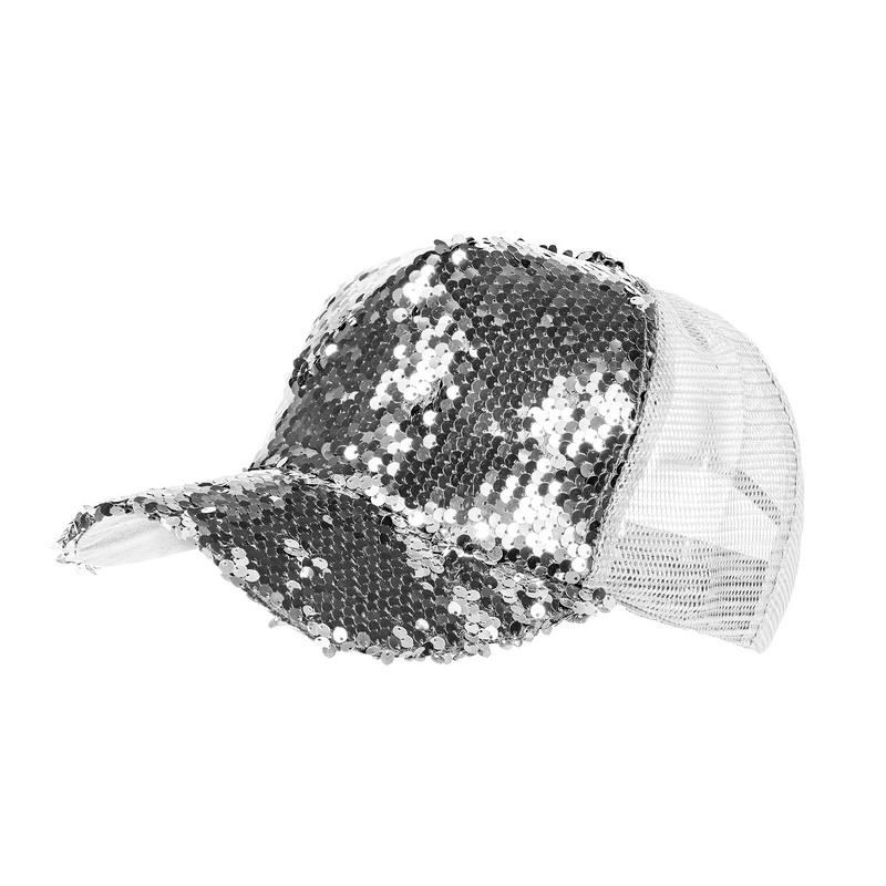 00'er Paillet Kasket Sølv | Baseball Hat / Hue / Hjelm - Hovedtilbehør - Temashop