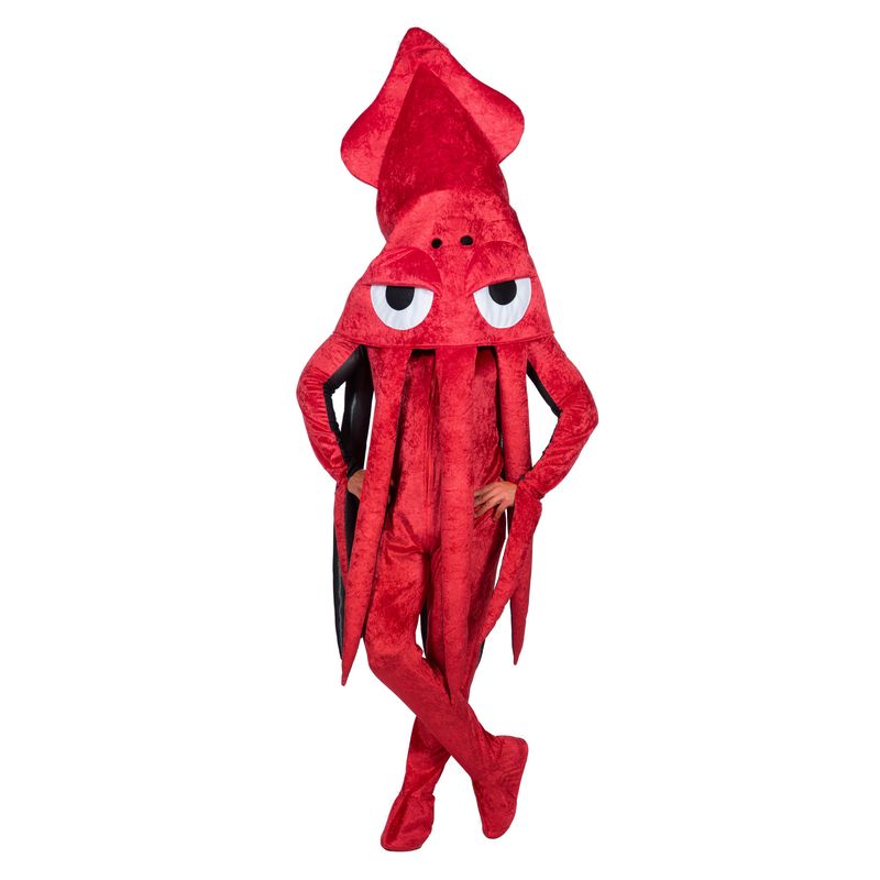 Blæksprutte Kostume Rød | Blæksprutte - Temashop