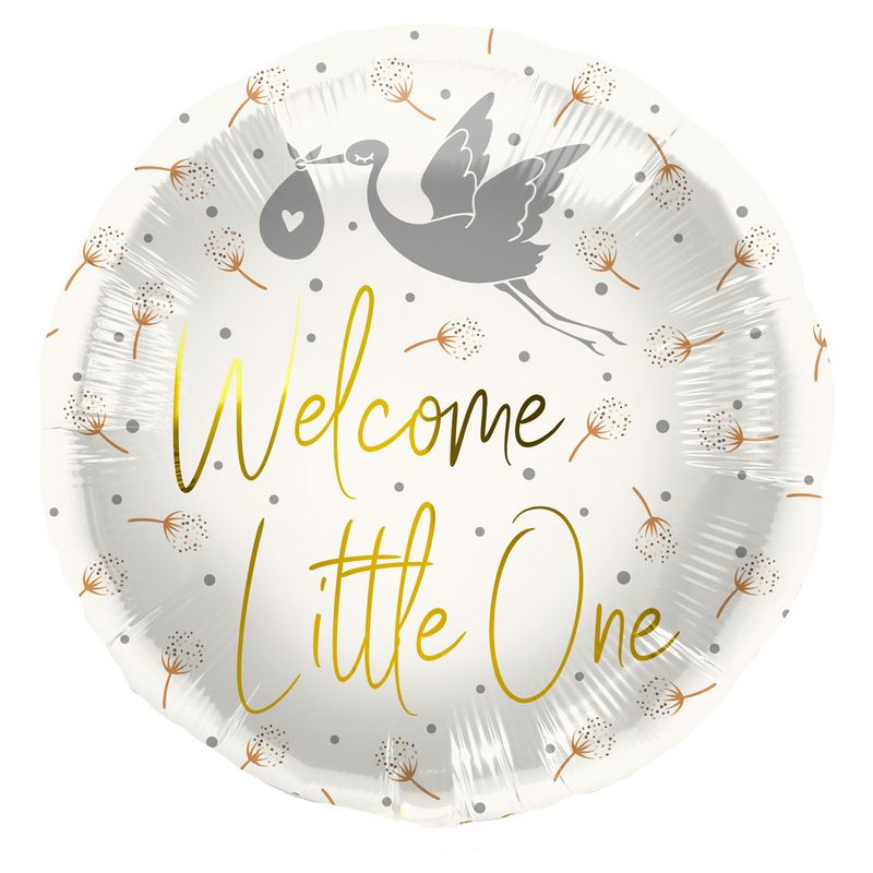 Welcome Little One Folieballon - 1 stk (45 cm) | Babyshower Folieballoner - Temashop