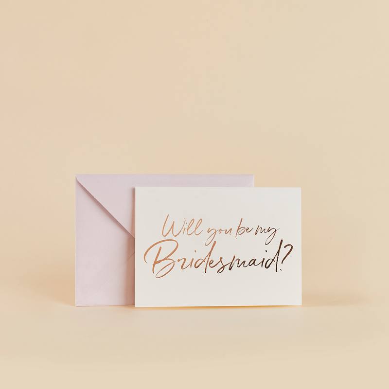 Will You Be My Bridesmaid Kort - 5 stk | Bryllup Kort / Invitationer / Gode råd - Temashop