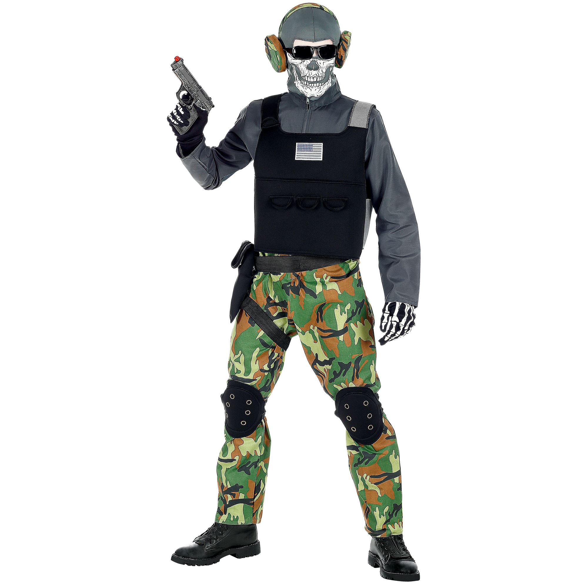 Skeletsoldat Børnekostume