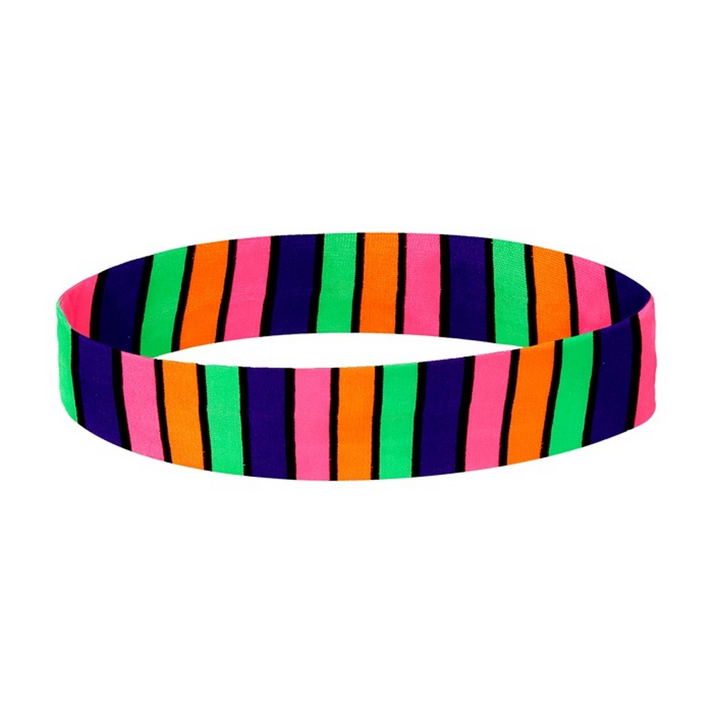 Neonstribet Pandebånd | UV / Neon Hårbøjle / Pandebånd / Hårbånd - Hovedtilbehør - Temashop