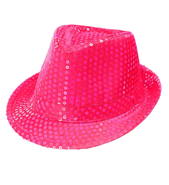 Paillet Fedora Neonpink | Pink tema Hat / Hue / Hjelm - Hovedtilbehør - Temashop