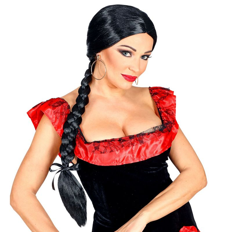 Señorita Paryk Sort | Flamenco Paryk - Hovedtilbehør - Temashop