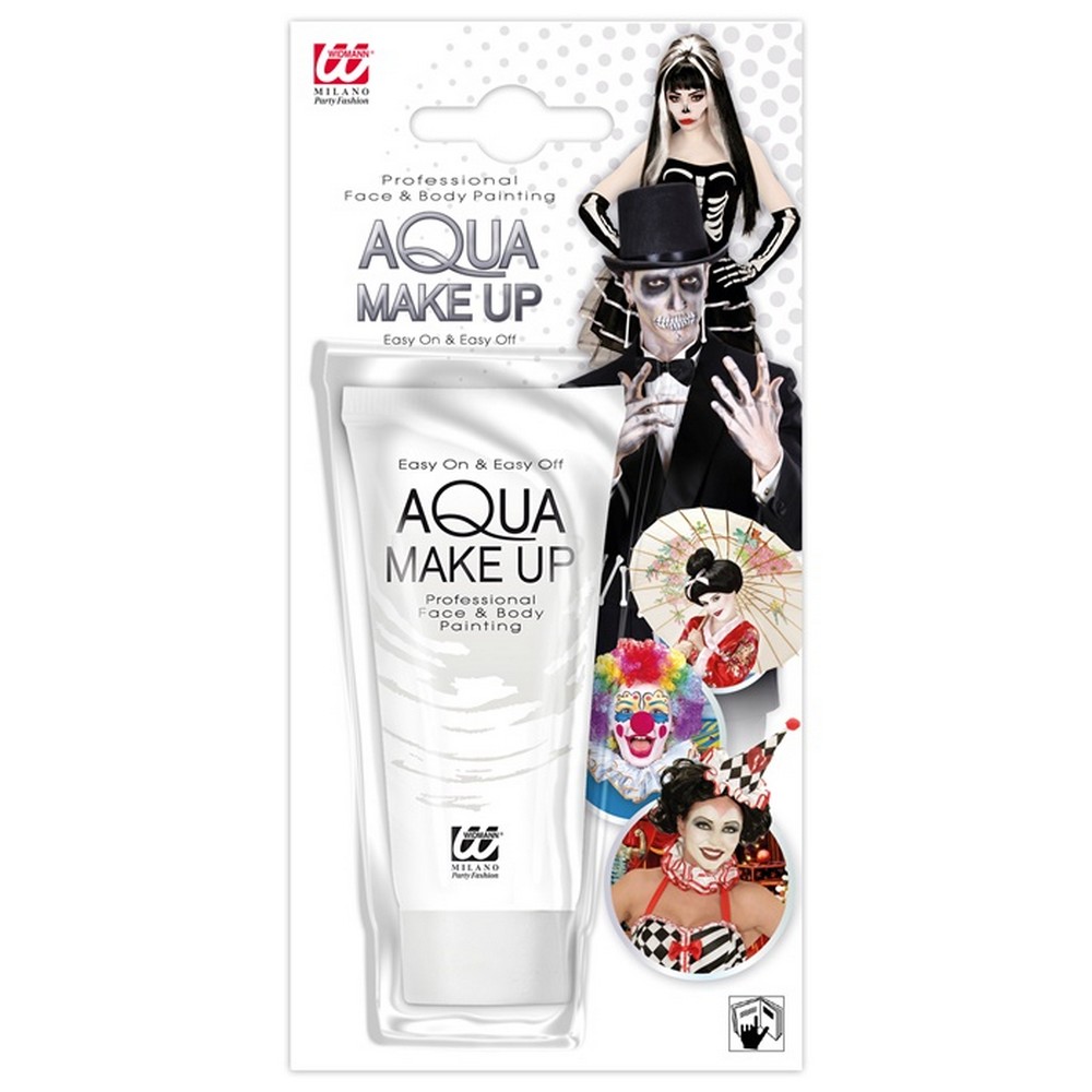 Aqua Ansigtsmaling Tube Hvid (30 ml) | Hvidt tema Sminke / Makeup - Makeup / Negle - Temashop