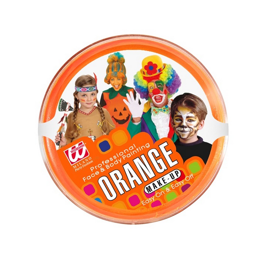 Krops- & Ansigtsmaling Orange (25 g) | Orange tema Sminke / Makeup - Makeup / Negle - Temashop