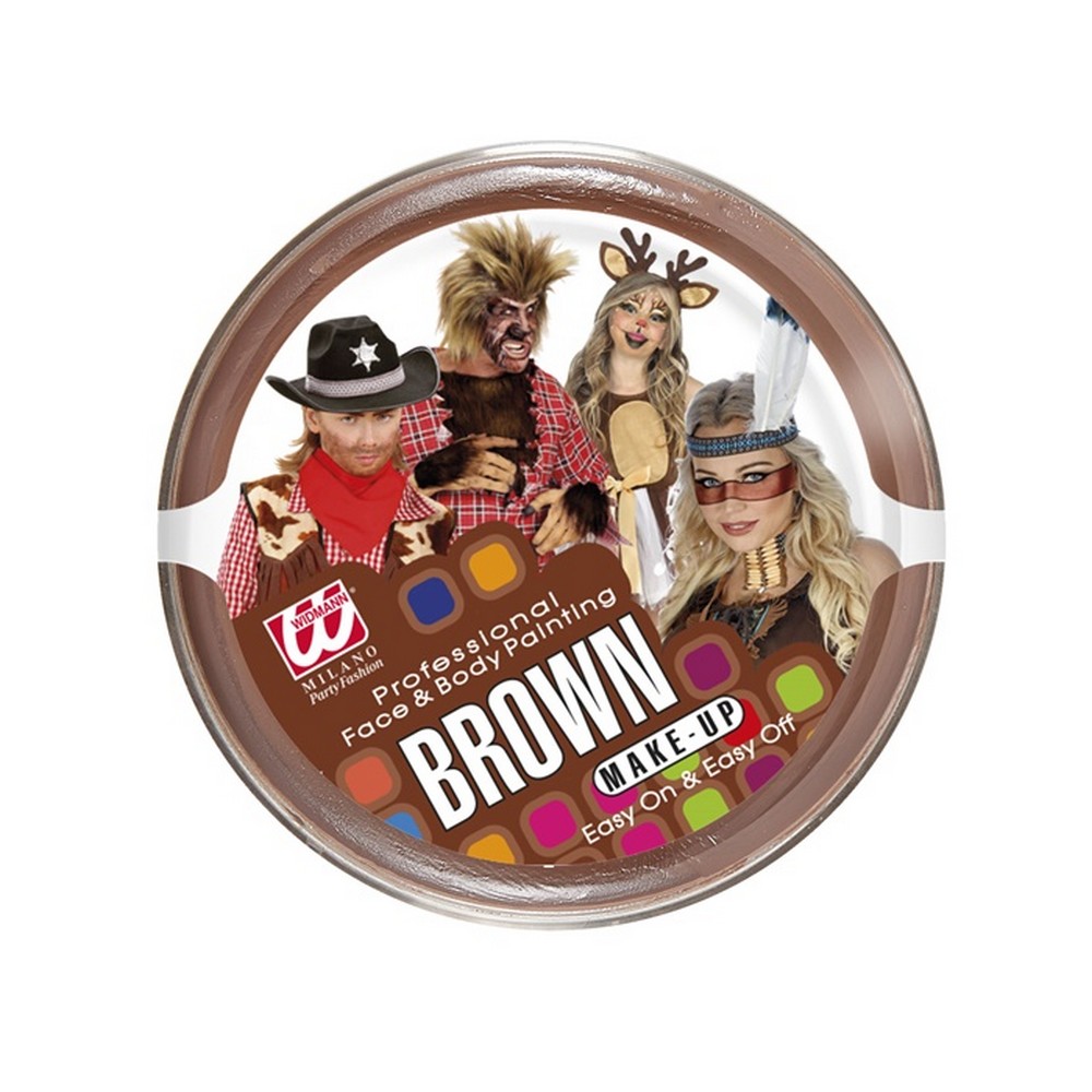 Krops- & Ansigtsmaling Brun (25 g) | Brun Tema Sminke / Makeup - Makeup / Negle - Temashop