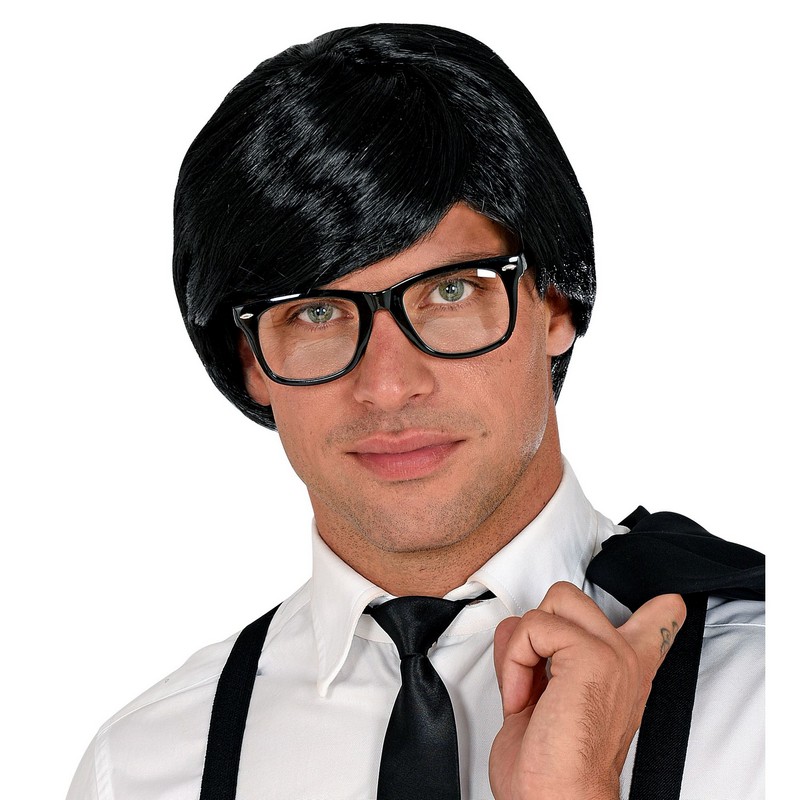 Clark Kent Paryk Sort | Journalist Paryk - Hovedtilbehør - Temashop