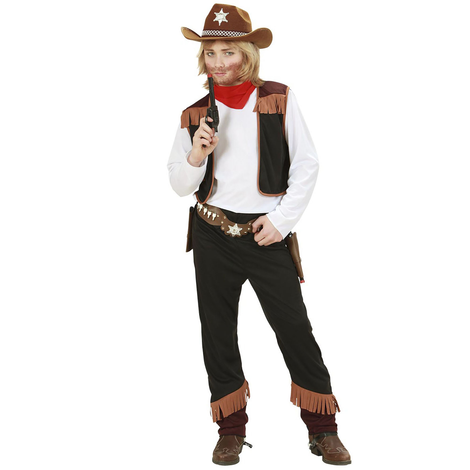 Western Cowboy Børnekostume - Historisk kostume til børn i størrelserne 92-170 | Det vilde vesten udklædning til børn - Temashop