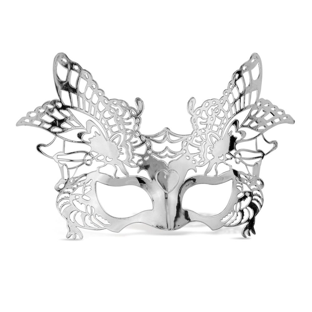 Venetiansk Øjenmaske Sølv | Karneval Maske - Hovedtilbehør - Temashop