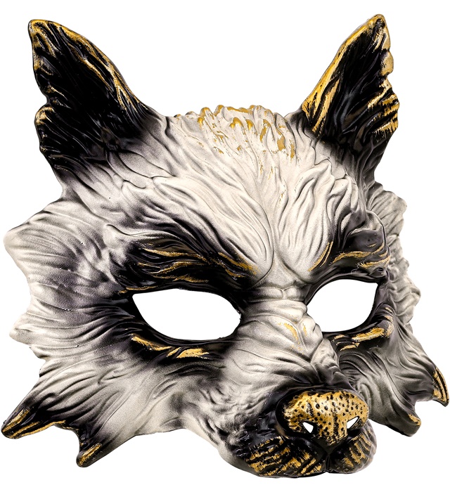 Ulve Maske Sølv/Guld