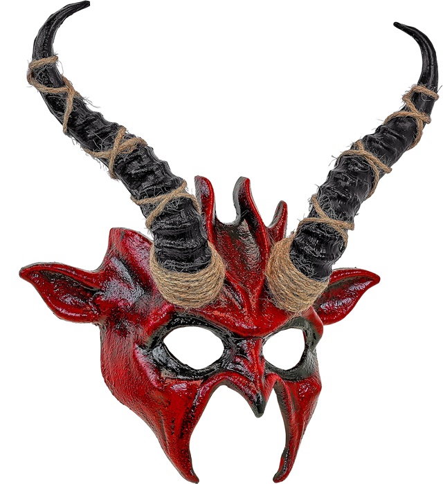 Shaman Djævlemaske Rød
