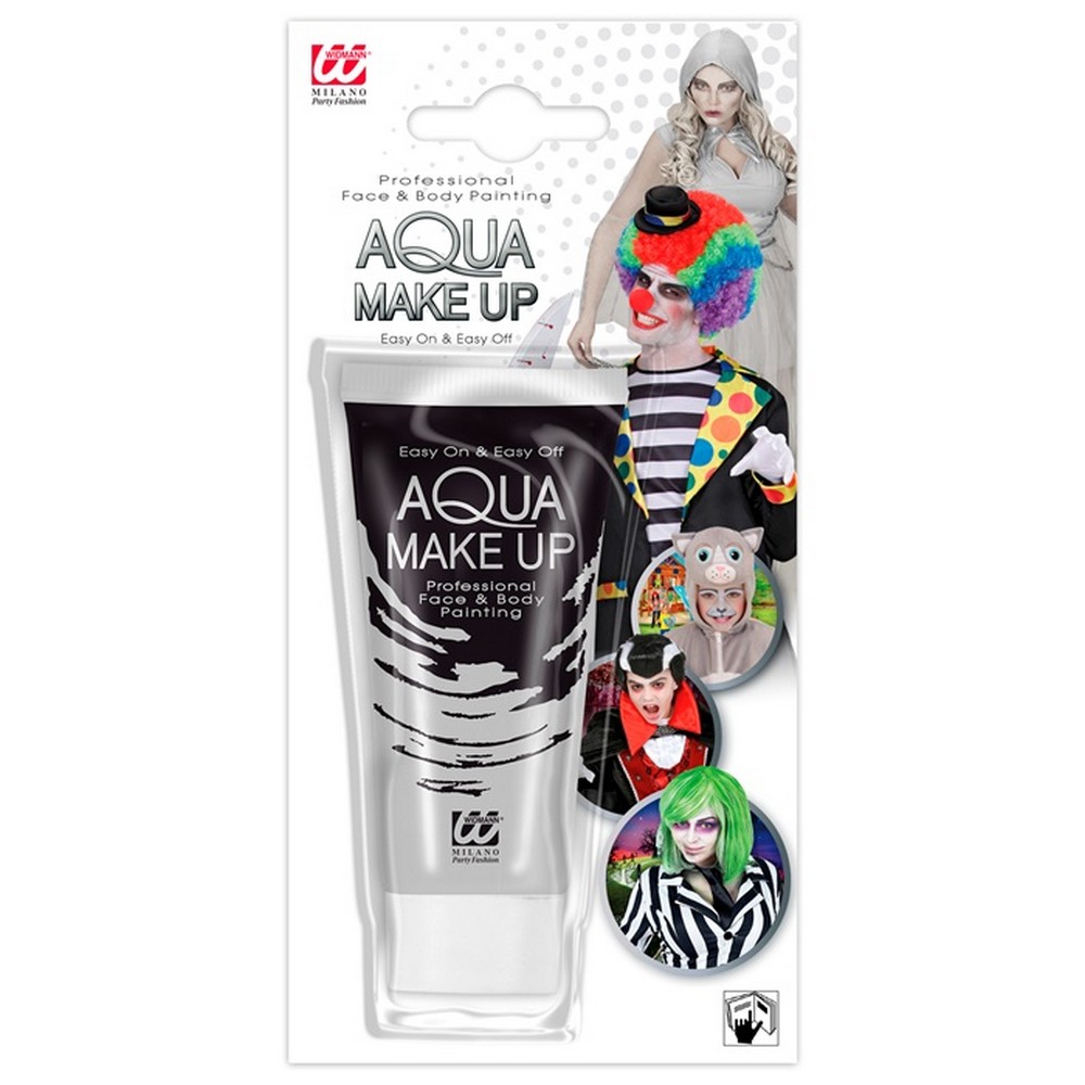 Aqua Ansigtsmaling Tube Grå (30 ml) | Gråt Tema Sminke / Makeup - Makeup / Negle - Temashop