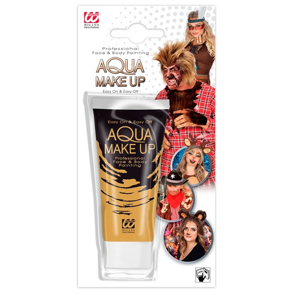 Aqua Ansigtsmaling Tube Mørk Beige (30 ml) | Sminke / Makeup - Makeup / Negle - Temashop
