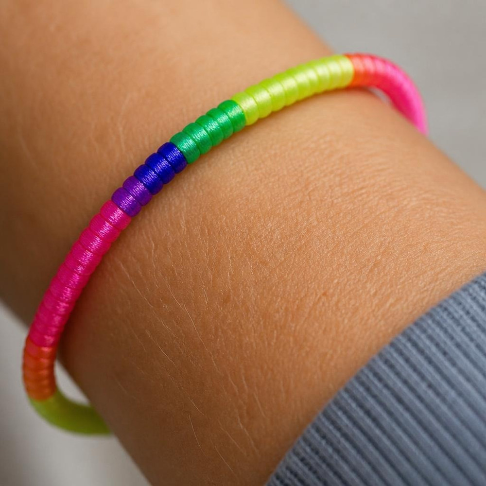 Neon Armbånd Regnbue | Regnbue Armbånd - Beklædning - Temashop