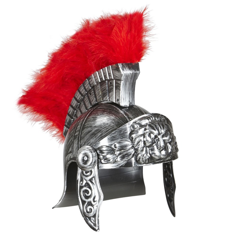 Romersk Kriger Hjelm Sølv | Romerriget Hat / Hue / Hjelm - Hovedtilbehør - Temashop