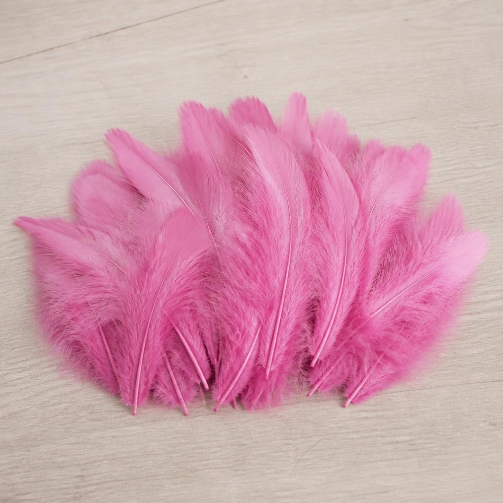 Strudsefjer Lyserød (10 cm) | Karneval Fjer - Stof & DIY - Temashop