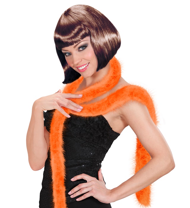 Marabou Fjerboa Orange (2 m) | Orange tema Boa / Sjal - Beklædning - Temashop