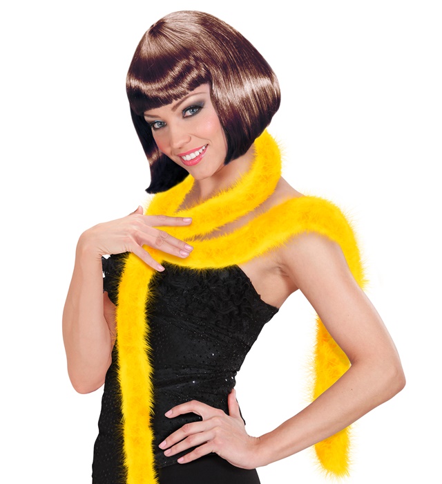 Marabou Fjerboa Gul (2 m) | Gul tema Boa / Sjal - Beklædning - Temashop