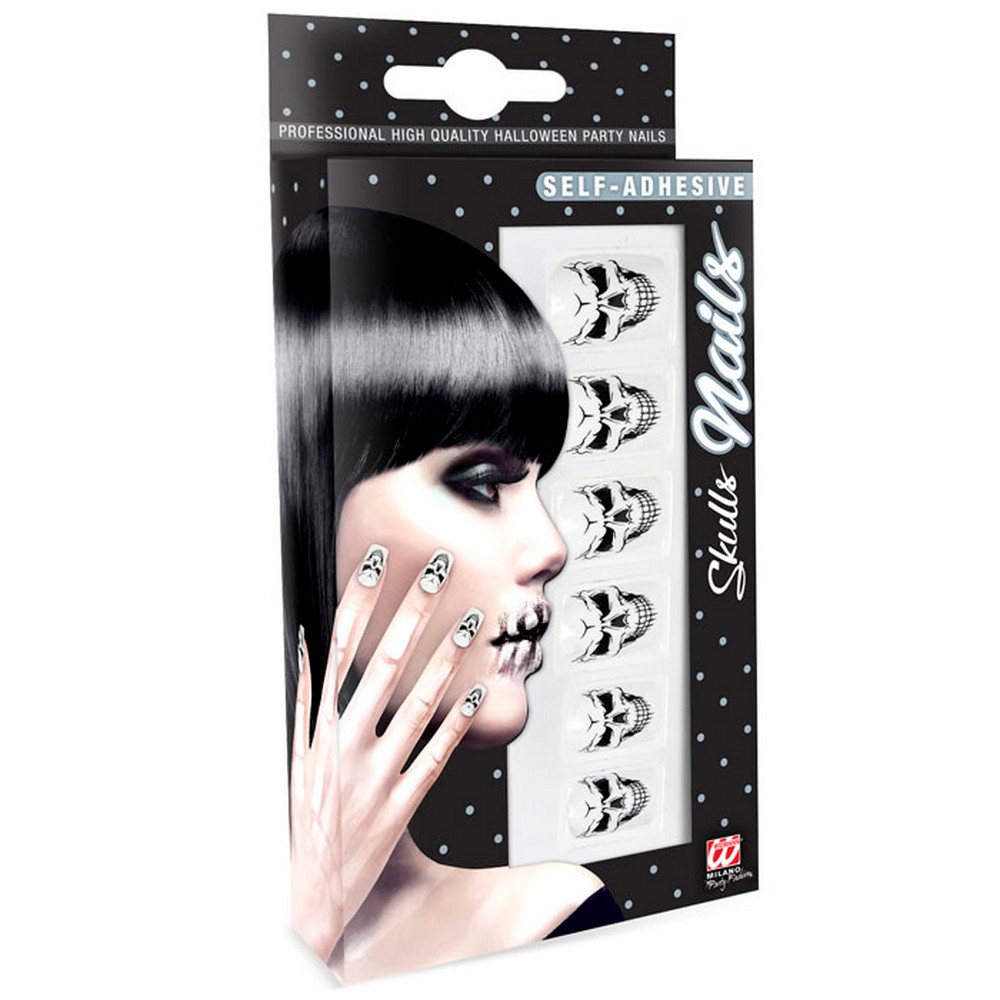 Dødningehoved Negle | Skelet Negle / Neglelak - Makeup / Negle - Temashop