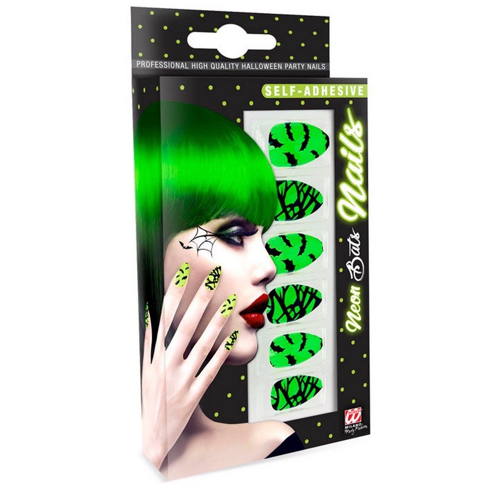 Neon Flagermus Negle Grøn