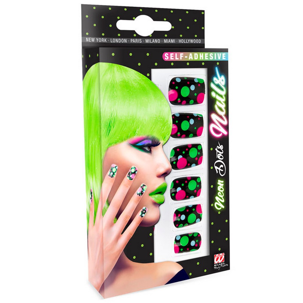 Neon Dots Negle | UV / Neon Negle / Neglelak - Makeup / Negle - Temashop