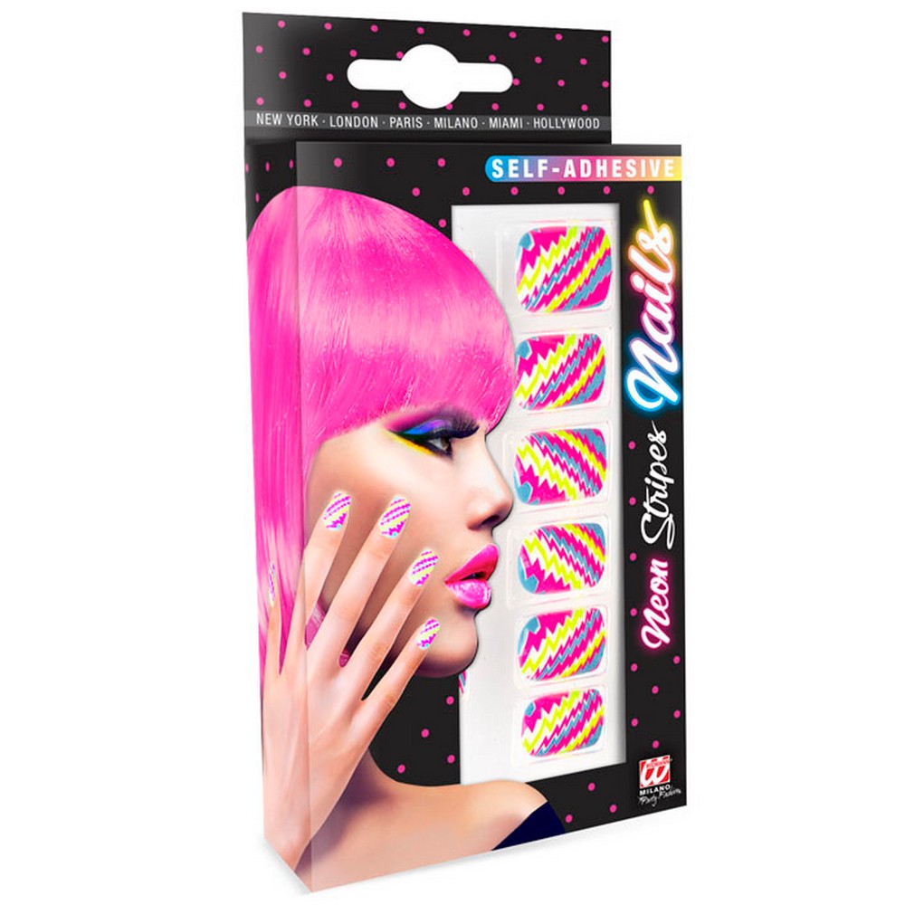 Neon Striber Negle Pink | UV / Neon Negle / Neglelak - Makeup / Negle - Temashop