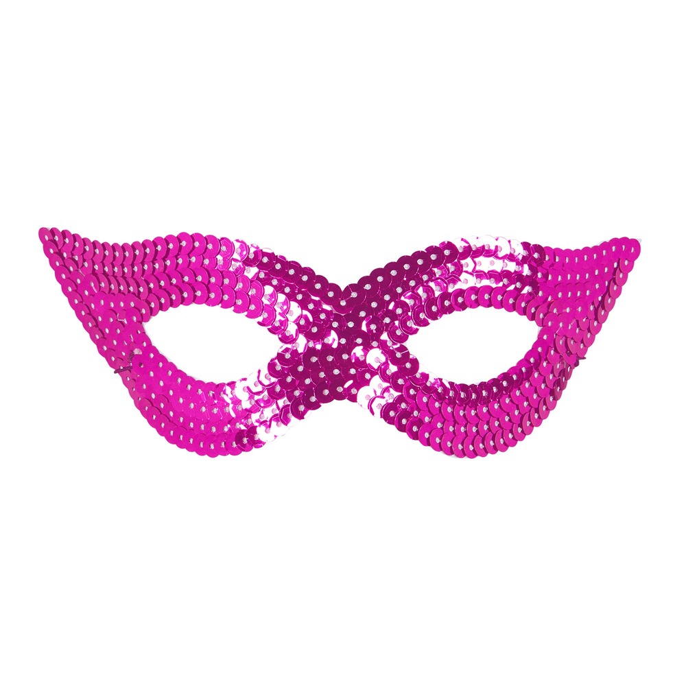 Paillet Øjenmaske Lyserød | Pink tema Maske - Hovedtilbehør - Temashop