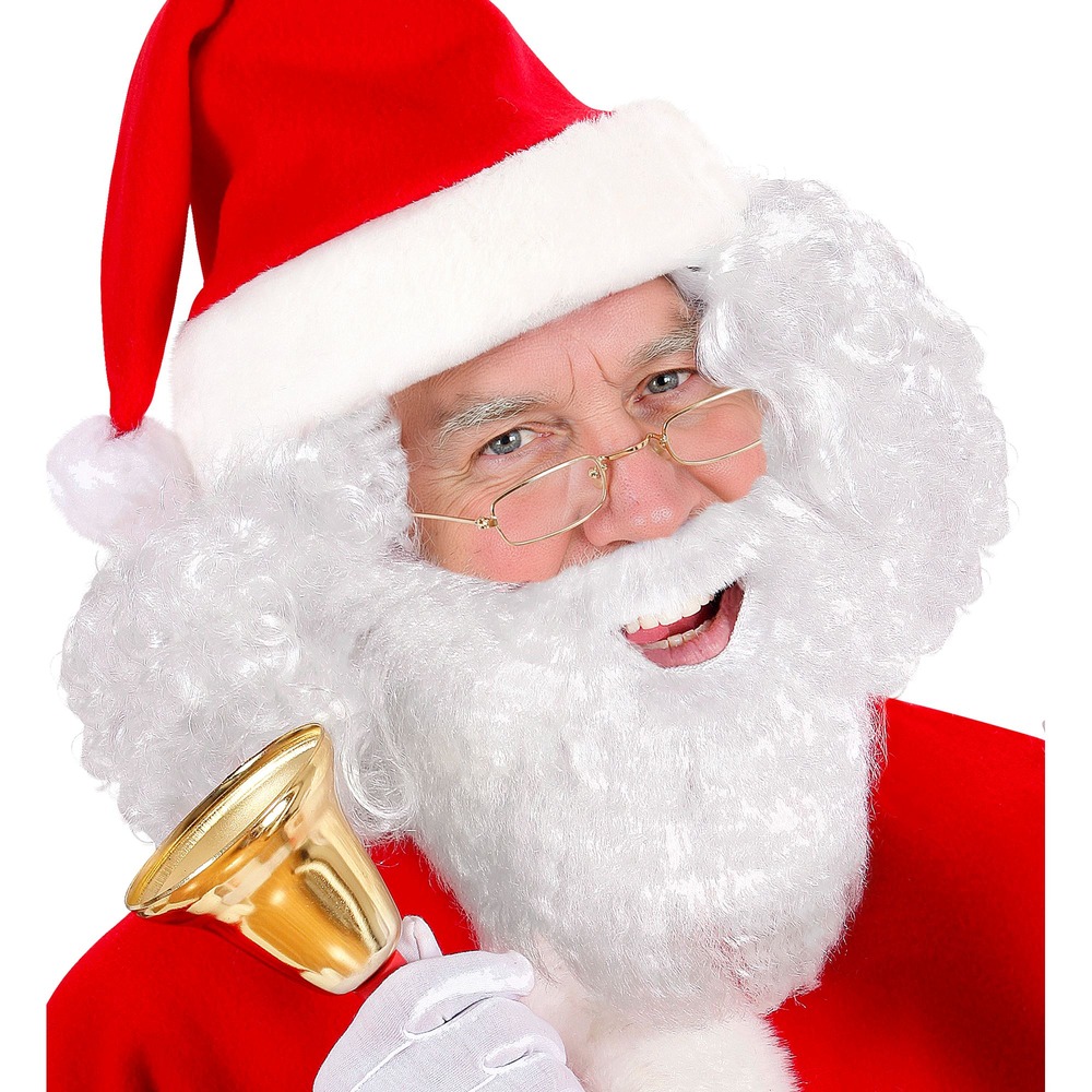 Hvidt Julemandsskæg Med Overskæg
