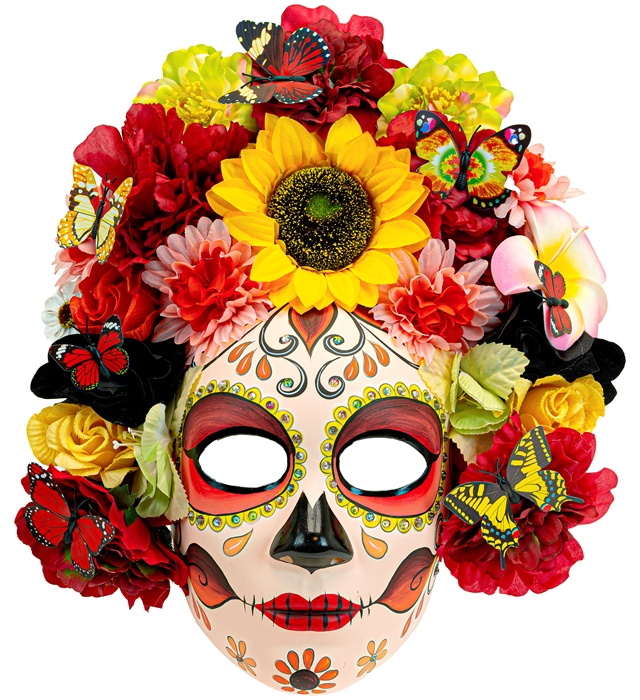 Solsikke Sugar Skull Maske