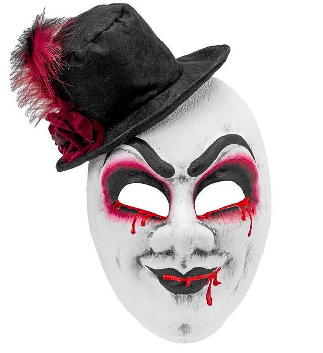 Blodig Harlekin Maske