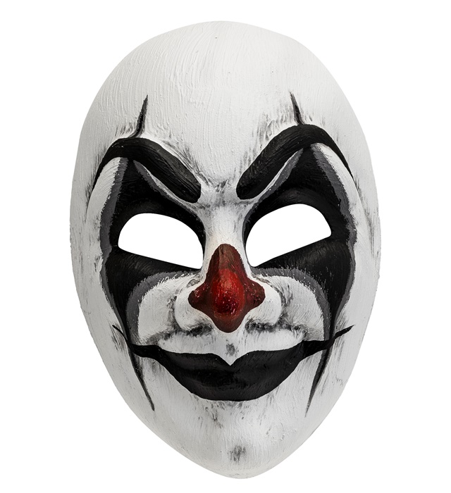 Morderklovn Maske Sort/Hvid