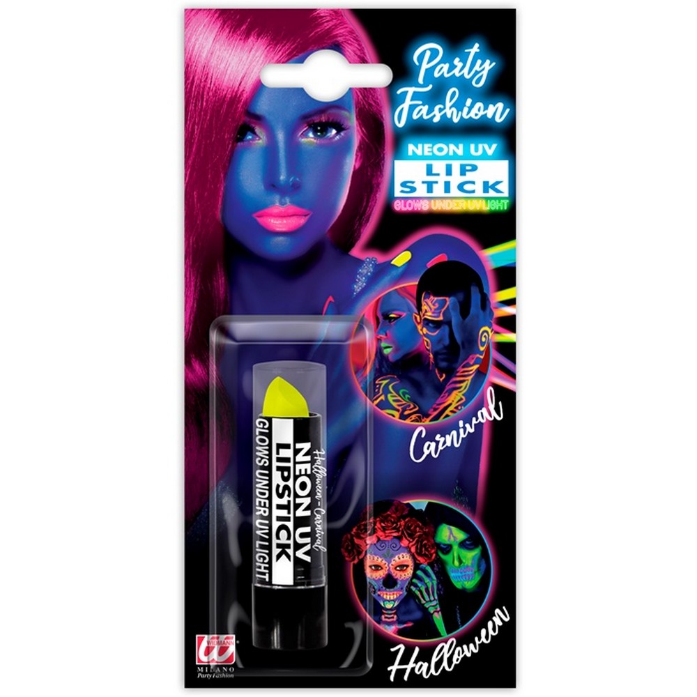 Neon Læbestift Gul (6 ml) | UV / Neon Sminke / Makeup - Makeup / Negle - Temashop