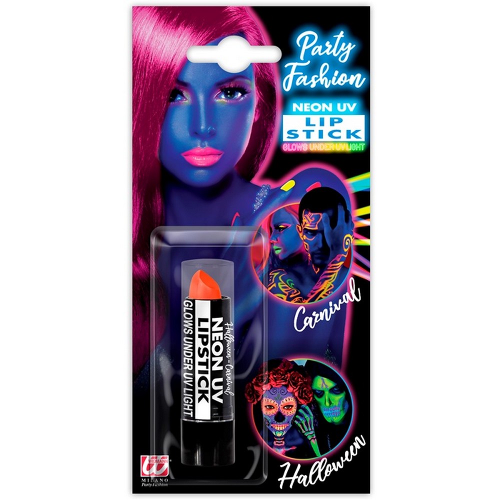 Neon Læbestift Orange (6 ml) | UV / Neon Sminke / Makeup - Makeup / Negle - Temashop