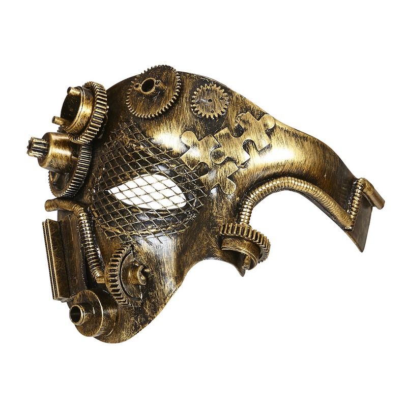 Steampunk Halvmaske Guld