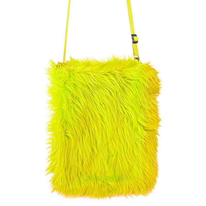 Plysset Taske Neongul | 80'erne Totally Taske / Pung - Kropstilbehør - Temashop