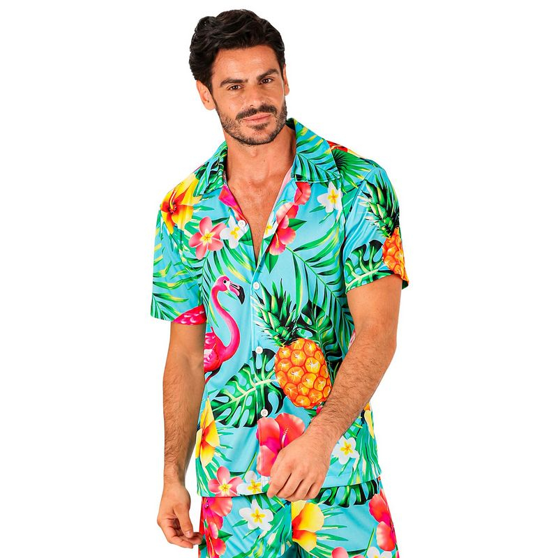 Flamingo Hawaiiskjorte Turkis